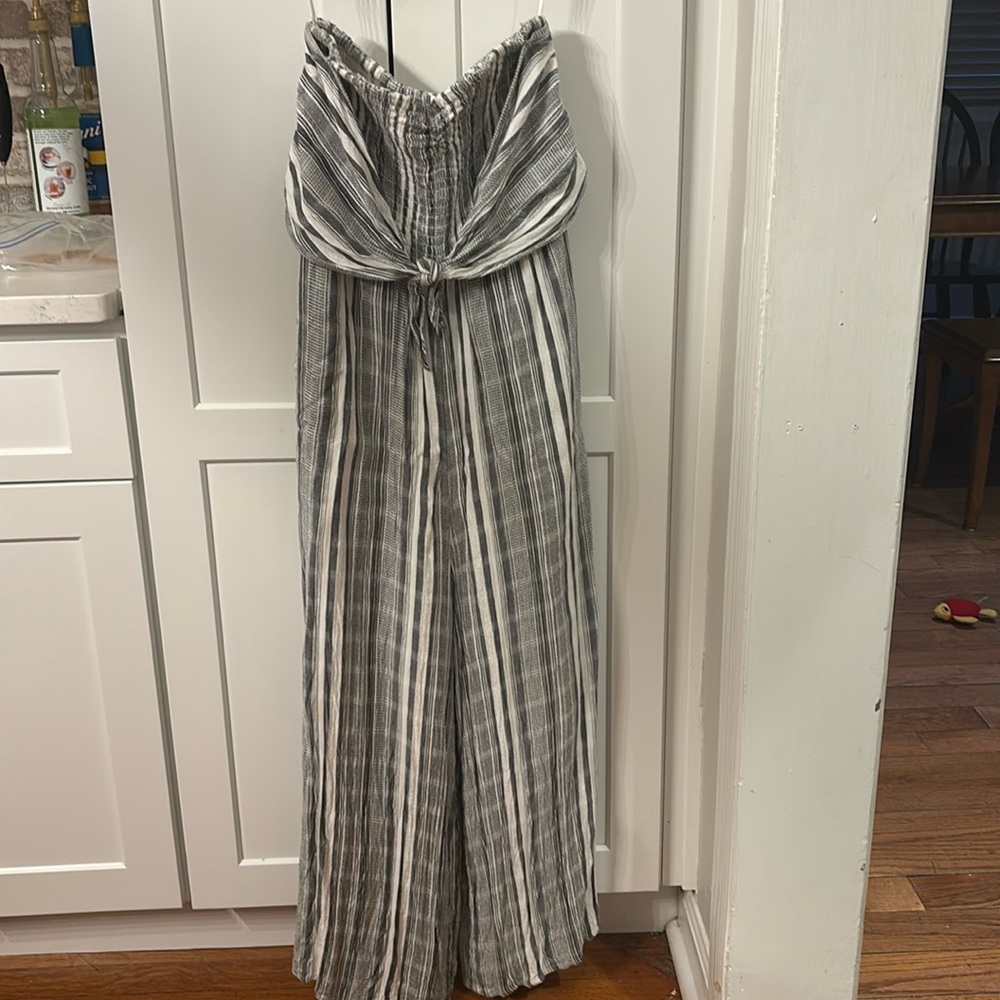 Striped strapless jumper